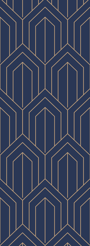 Tappeto vinile geometrico 'kayla metallico' - TenStickers