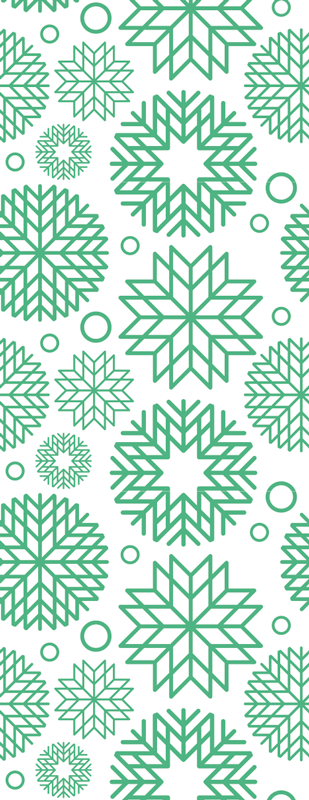 Tappeto vinile natale tre forme diverse di fiocchi verdi - TenStickers