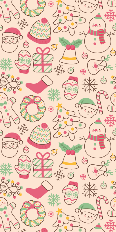 Tappeto vinile natale luci di natale - TenStickers