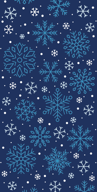 Tappeto vinile natale fiocchi di neve - TenStickers