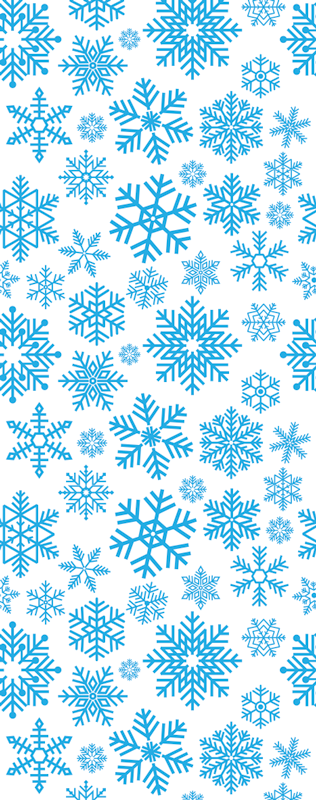 Tappeto vinile natale forme diverse di fiocchi blu - TenStickers