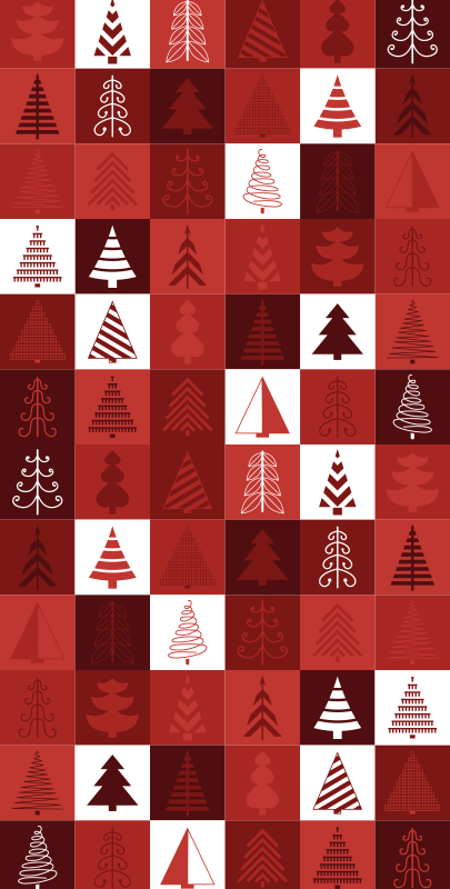 Tappeto vinile natale patchwork di natale - TenStickers