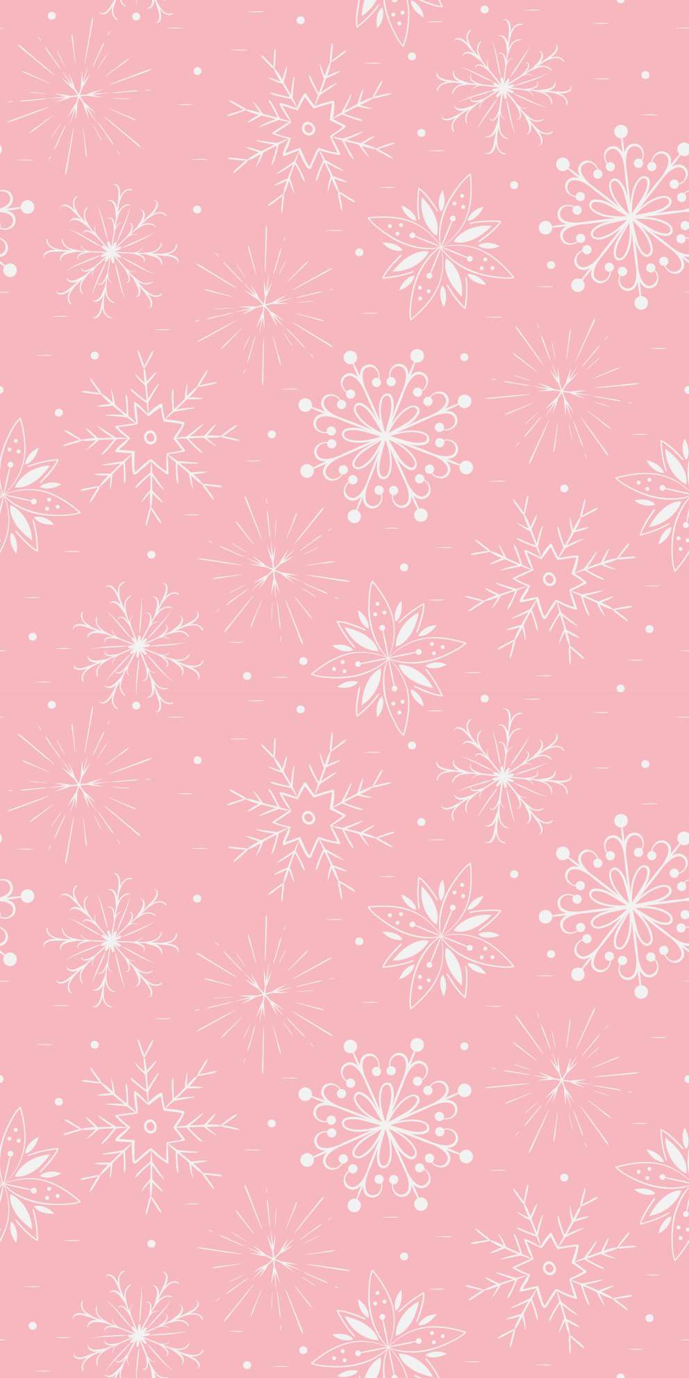 Tappeto vinile natale fiocchi bianchi su sfondo rosa - TenStickers