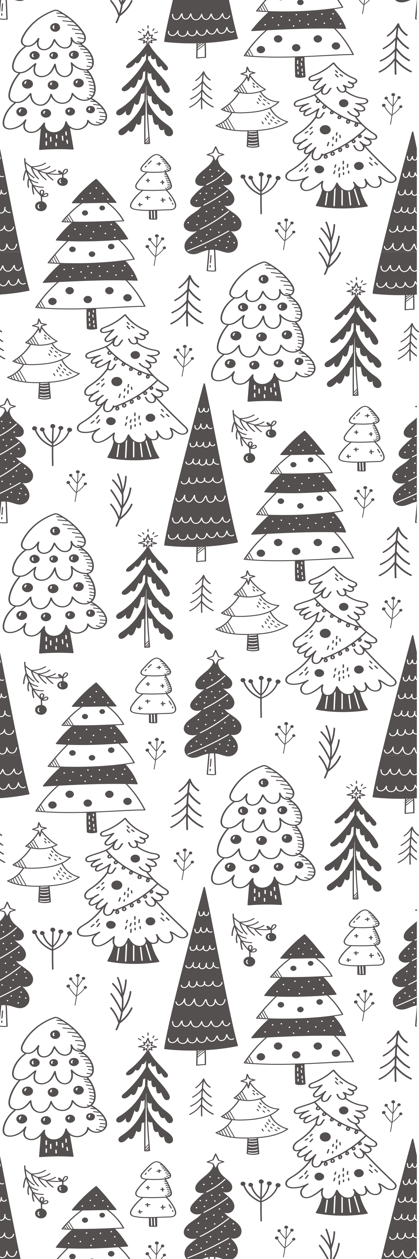 Tappeto vinile natale con motivo alberi di natale - TenStickers
