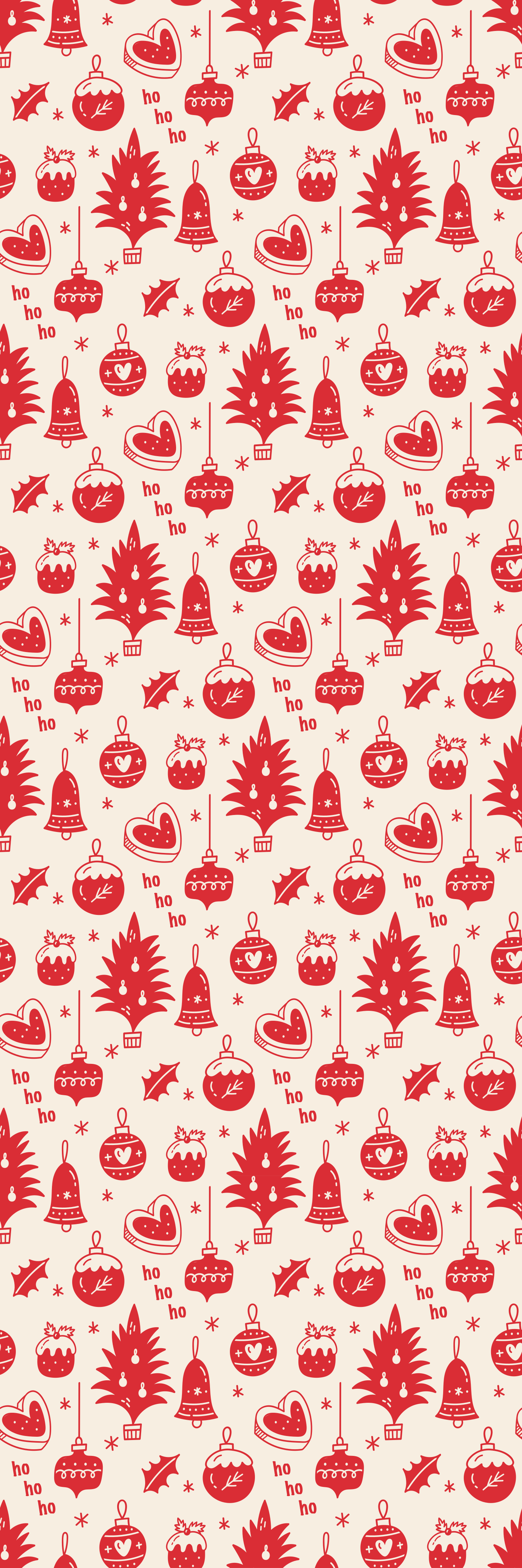 Tappeto vinile natale motivo natalizio rosso e rosa - TenStickers