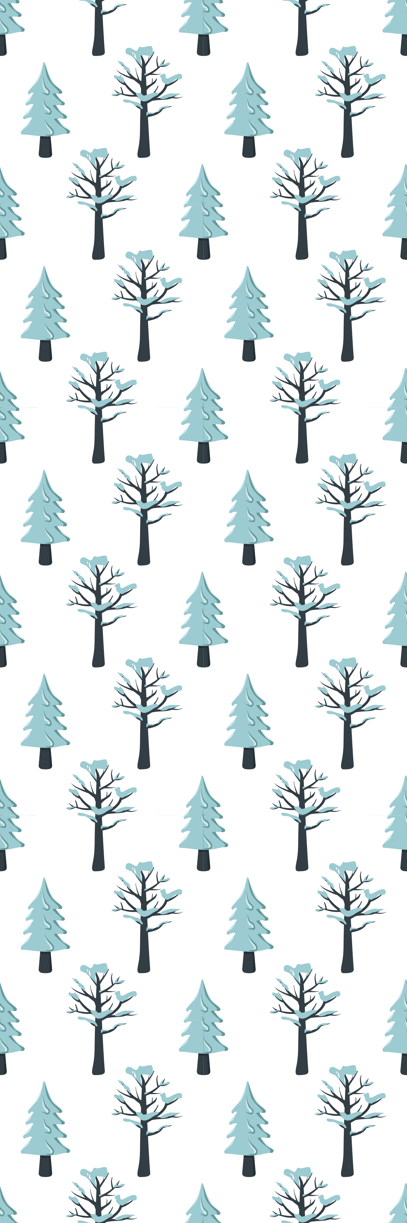 Tappeto vinile natale motivo albero nella neve - TenStickers