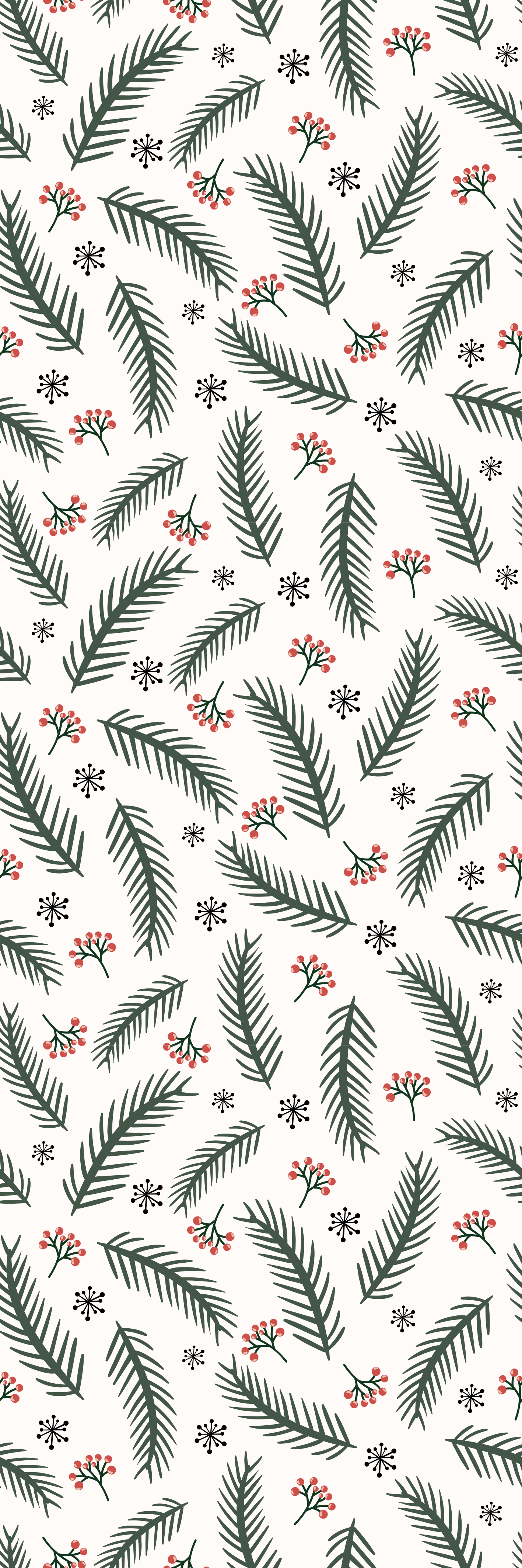 Tappeto vinile natale motivo rami di pino - TenStickers
