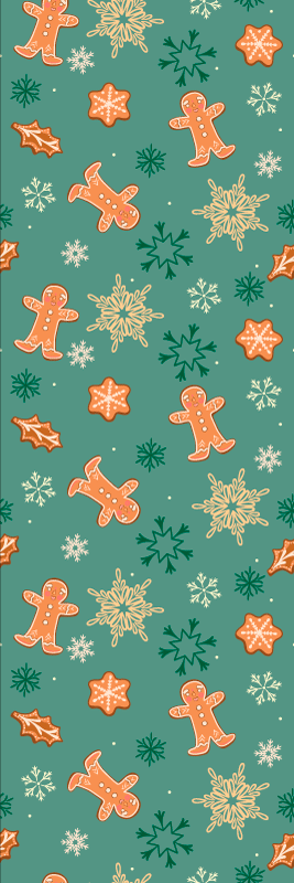 Tappeto vinile natale motivo pan di zenzero - TenStickers