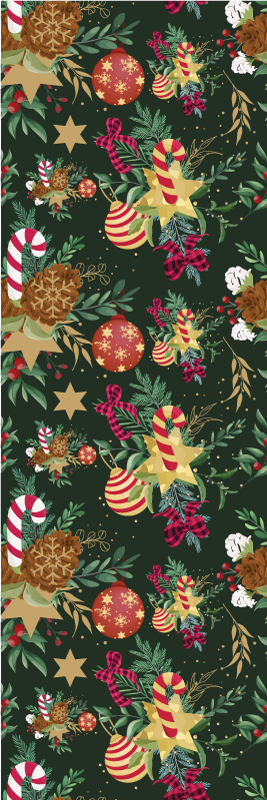 Tappeto vinile natale decorazioni rami natale - TenStickers