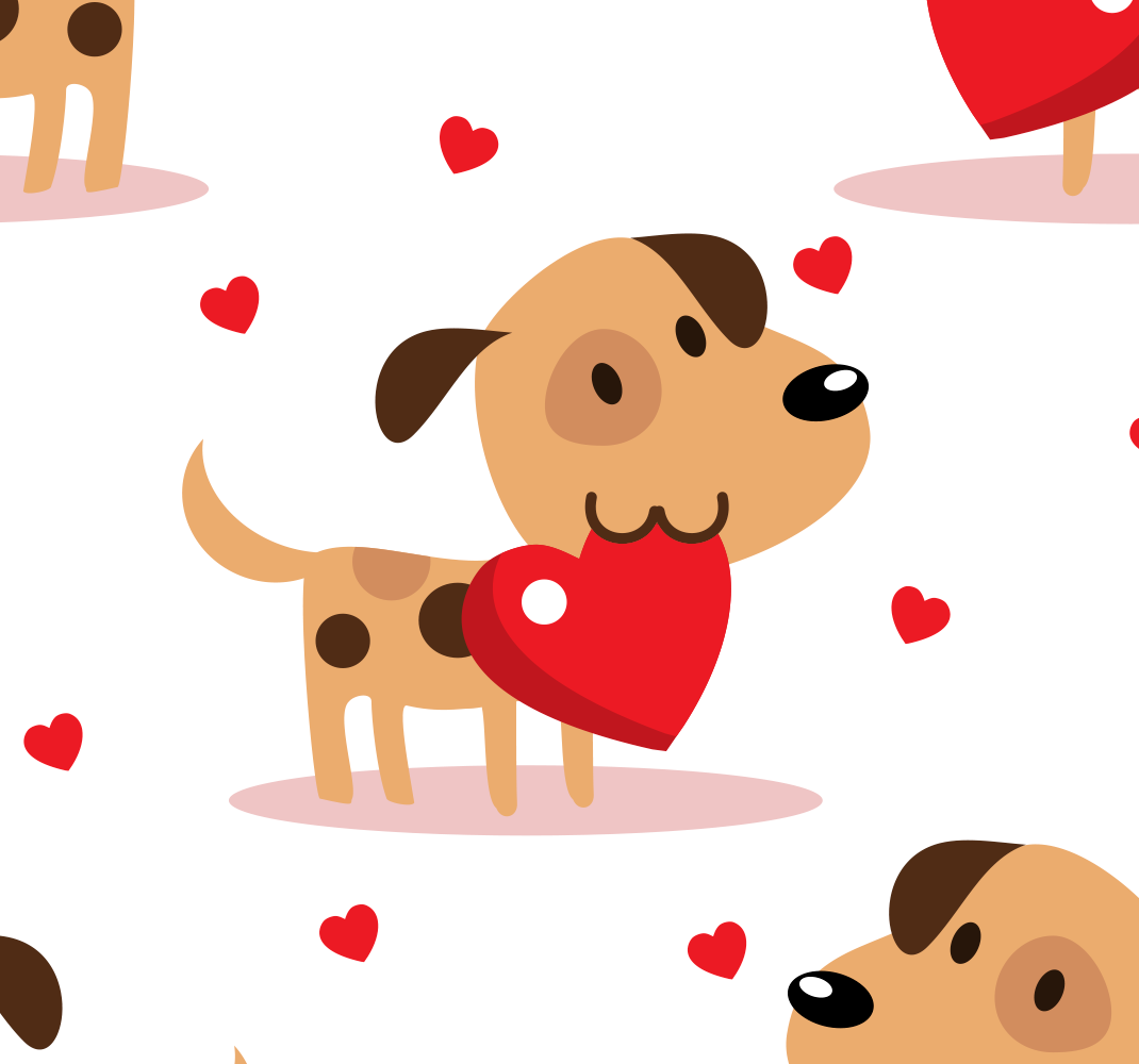 Tappeto vinile camera da letto cani rossi - TenStickers