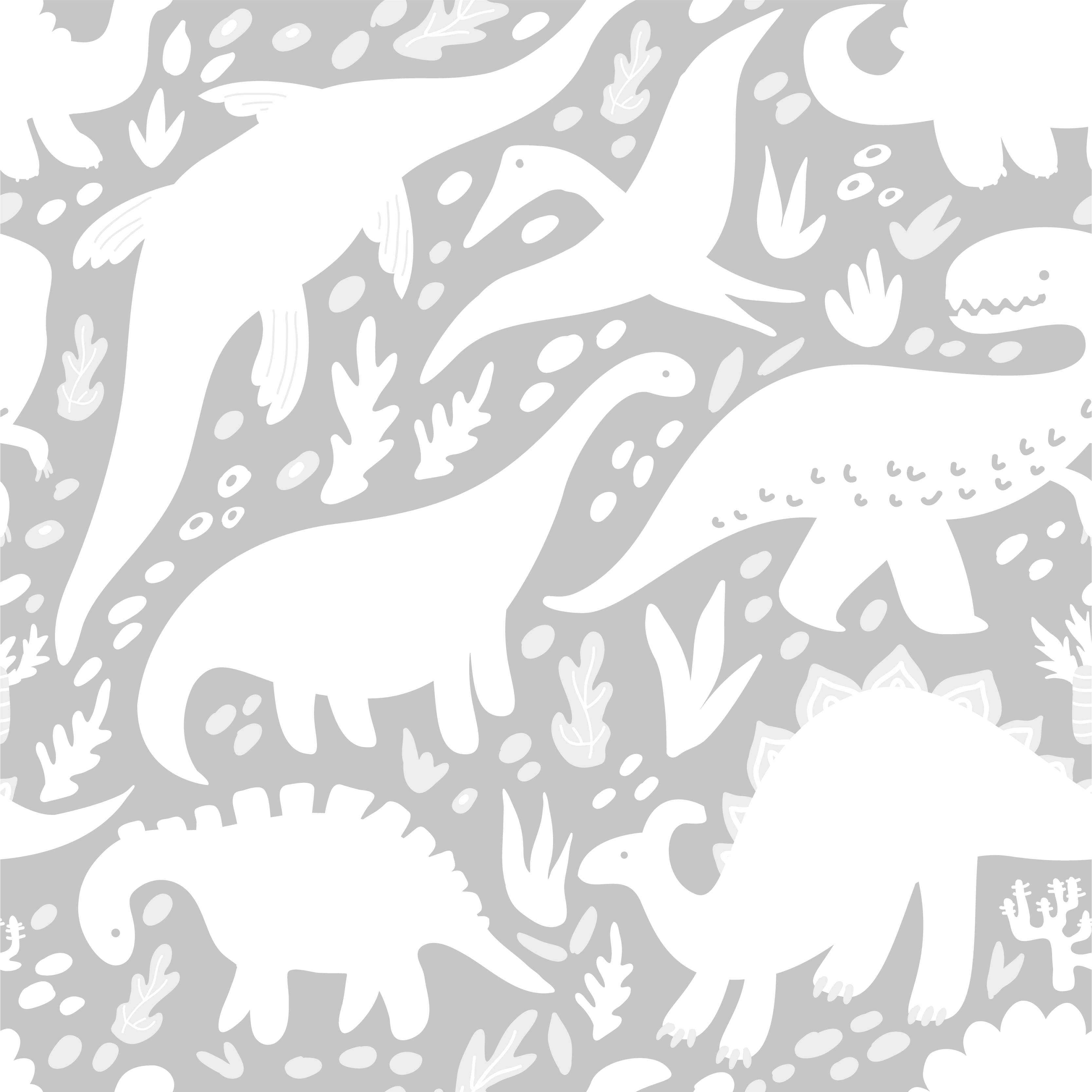 Tappeto vinile camera da letto motivo dinosauro bianco - TenStickers