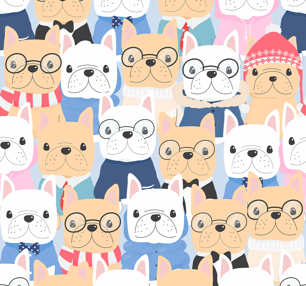 Tappeto vinile camera da letto cuccioli carini - TenStickers