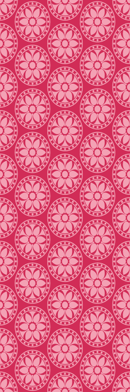 Tappeto vinile camera da letto cerchi coreani rosa - TenStickers