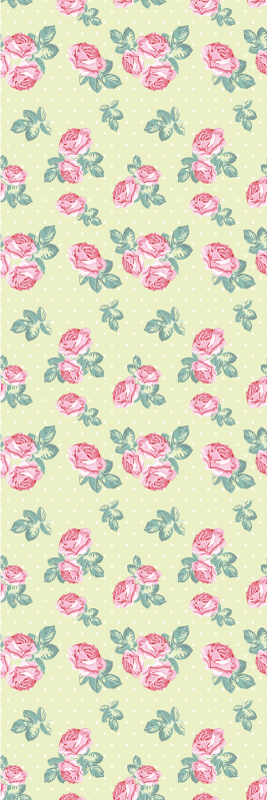Tappeto vinile camera da letto stile shabby chic con pois - TenStickers