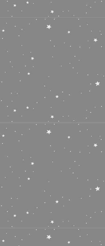 Tappeto vinile camera da letto stelle bianche su grigio - TenStickers