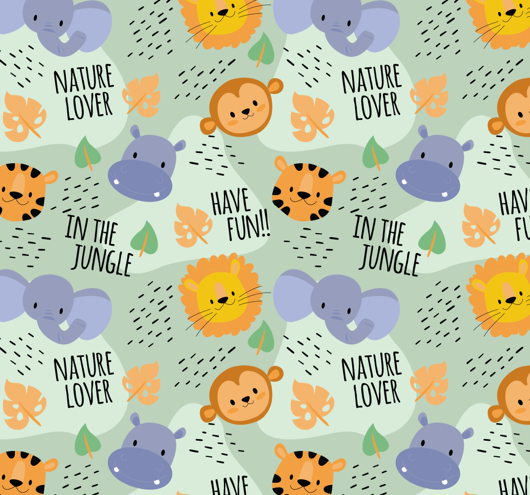 Tappeto vinile per bambini animali della giungla - TenStickers