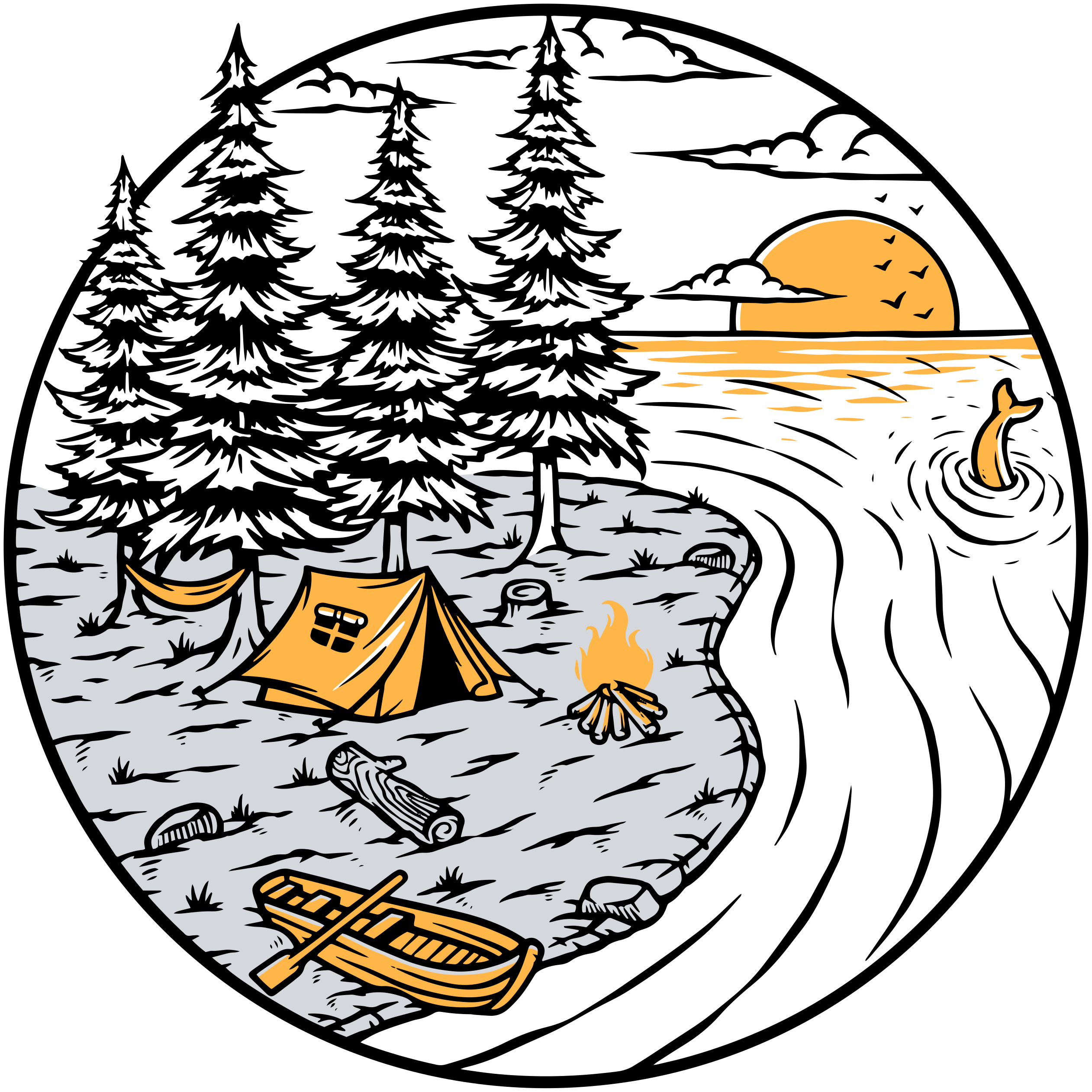 Tappeto vinile natura distintivo paesaggio giallo - TenStickers