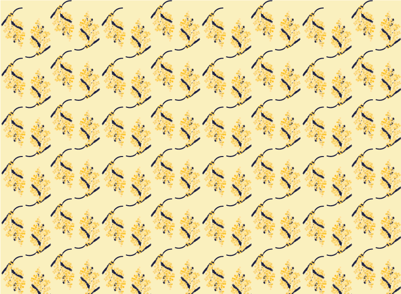 Tappeto vinile natura motivi di mimose - TenStickers