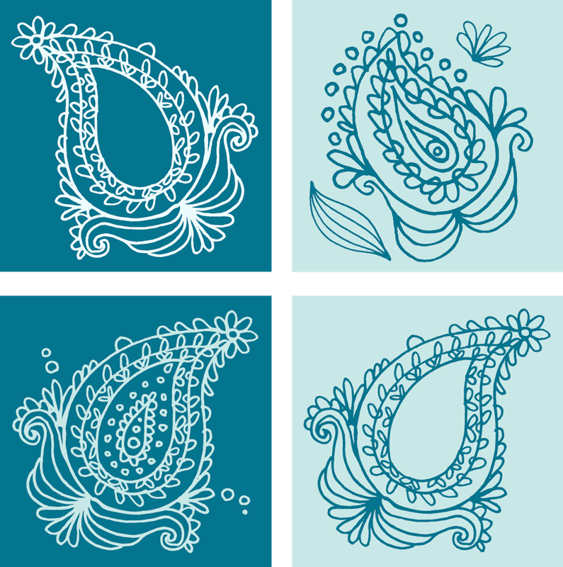 Tappeto vinile natura piastrelle paisley - TenStickers