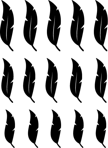 Tappeto vinile natura motivi di piume fluttuanti - TenStickers