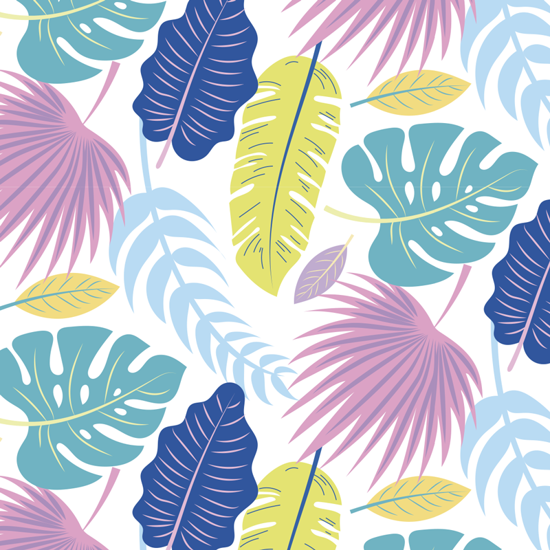 Tappeto vinile natura motivi foglie colorate - TenStickers