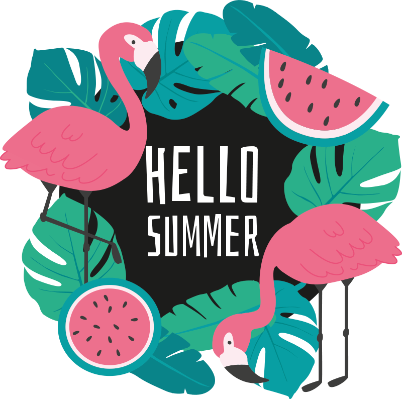 Tappeto vinile natura design fenicottero tropicale - TenStickers