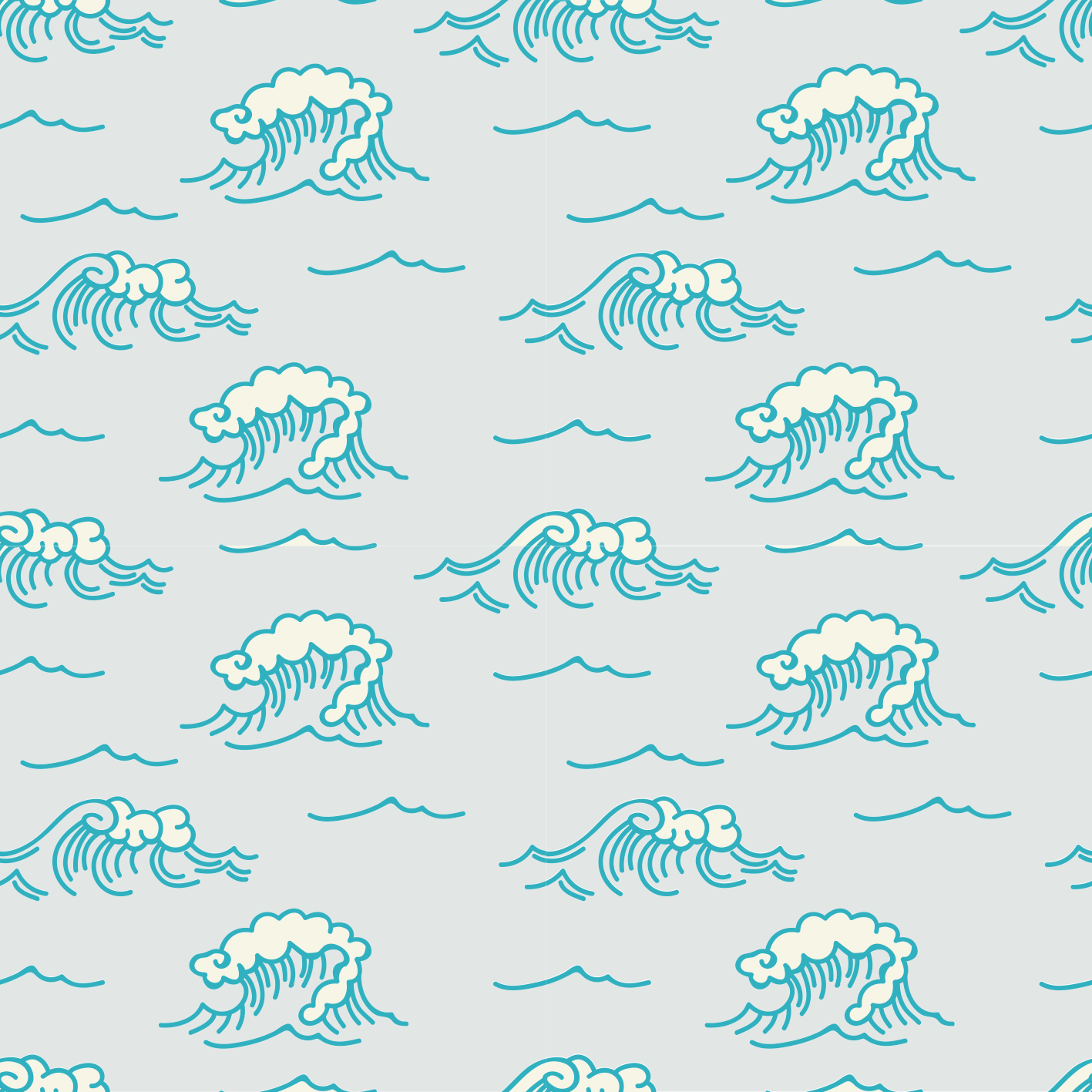 Tappeto vinile natura design a onde - TenStickers