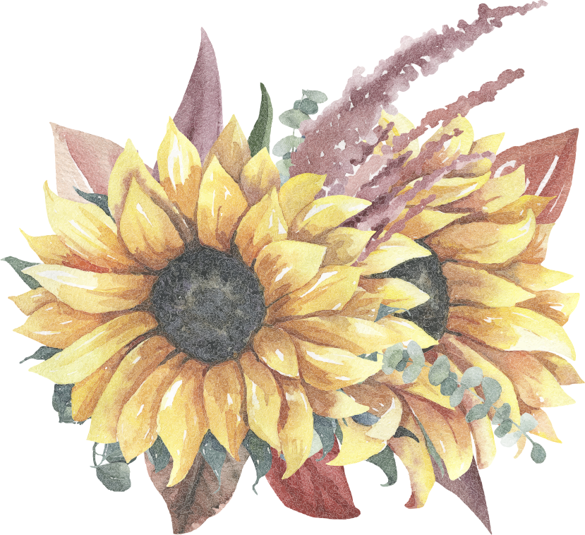 Tappeto vinile natura composizione girasole - TenStickers