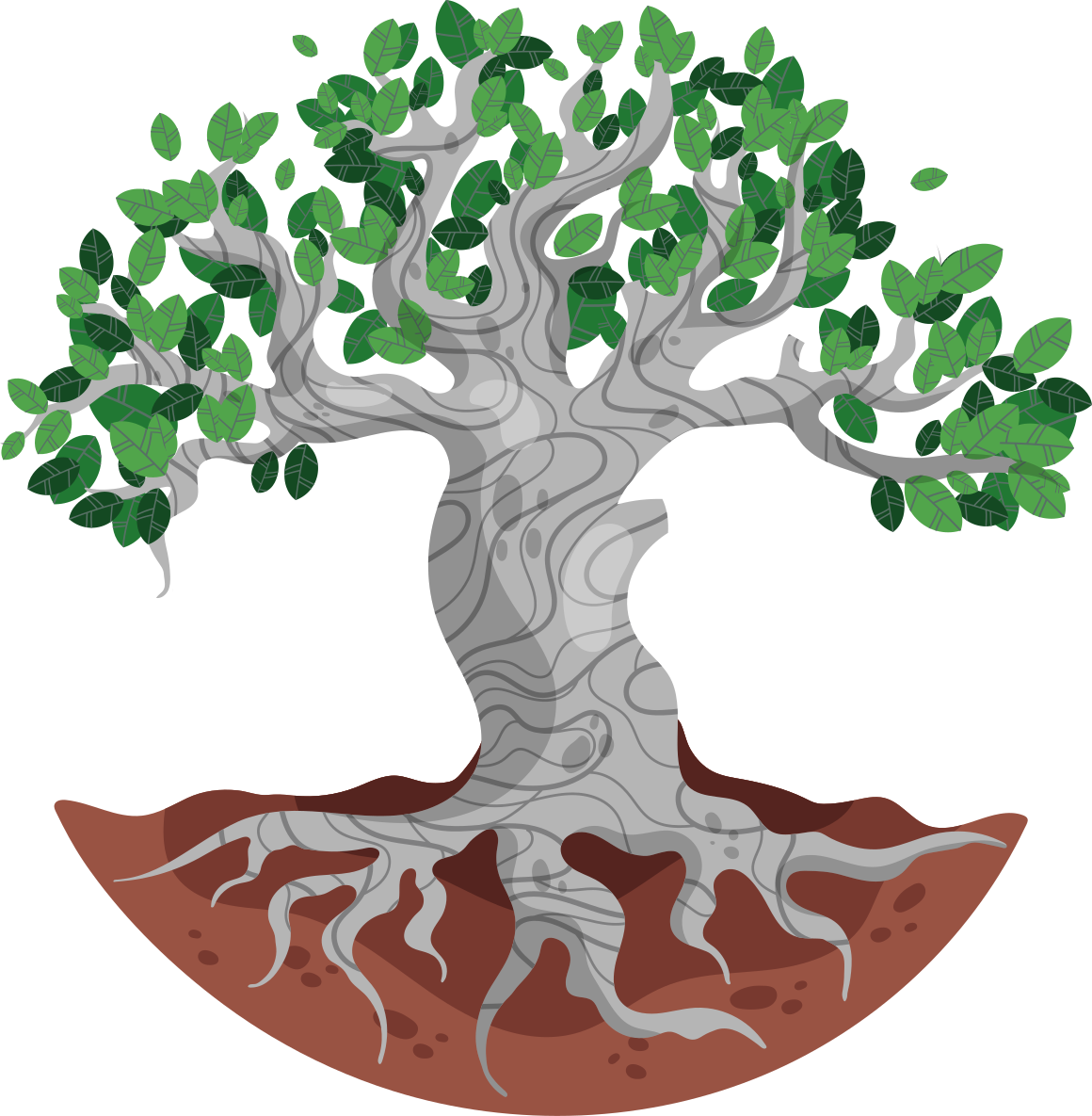 Tappeto vinile natura radici di albero stilizzate - TenStickers