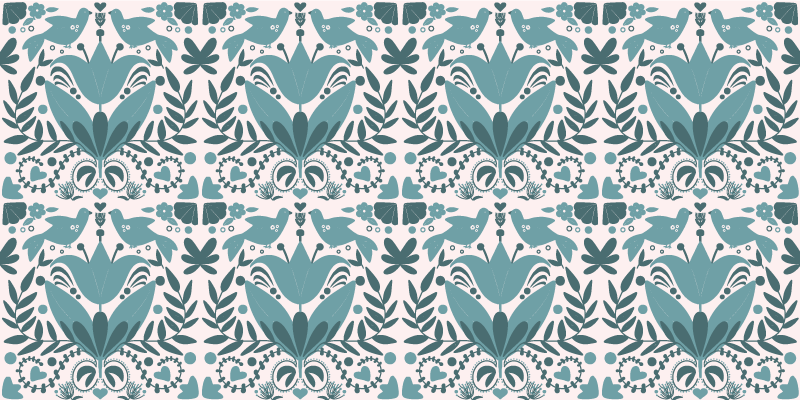 Tappeto vinile natura design floreale - TenStickers