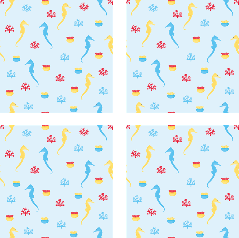 Tappeto vinile natura cavalluccio marino naturale - TenStickers