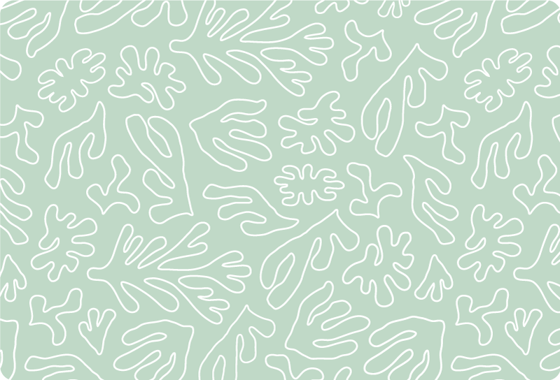 Tappeto vinile fiori pensiero verde alga - TenStickers