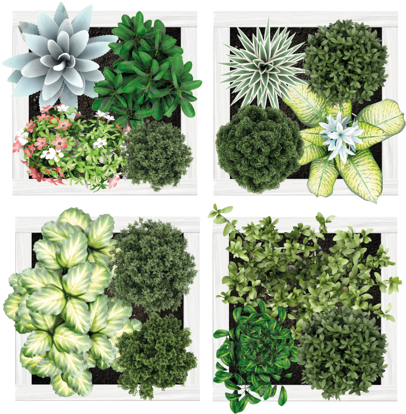 Tappeto vinile fiori piastrelle da giardino verticali - TenStickers