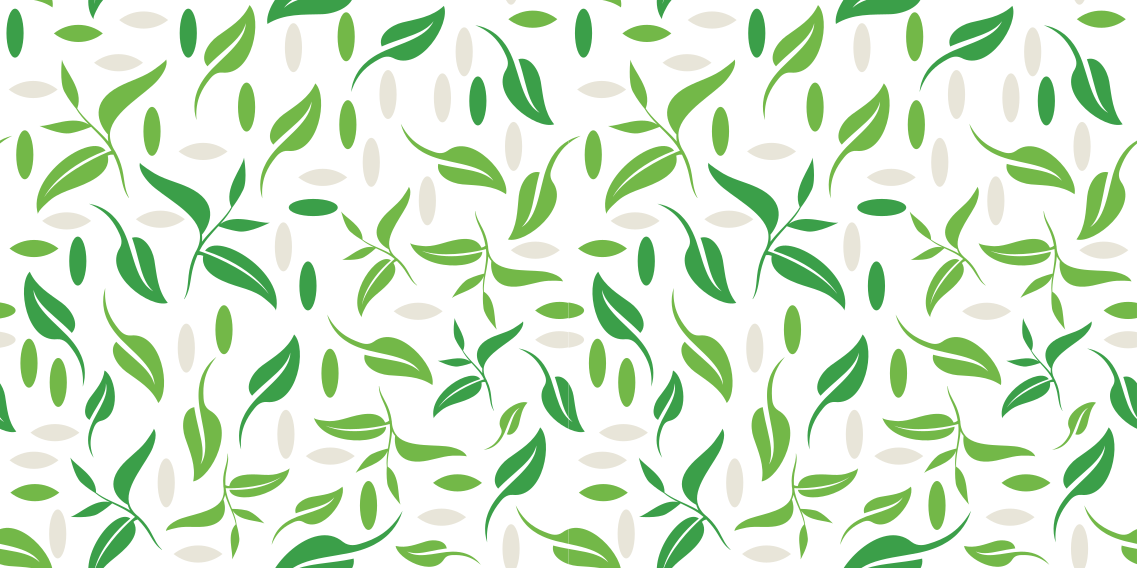 Tappeto vinile fiori motivo piccole foglie verdi - TenStickers