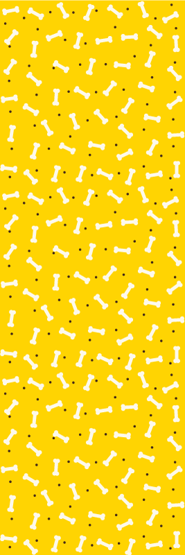 Tappeto vinile camera da letto osso per cane giallo - TenStickers