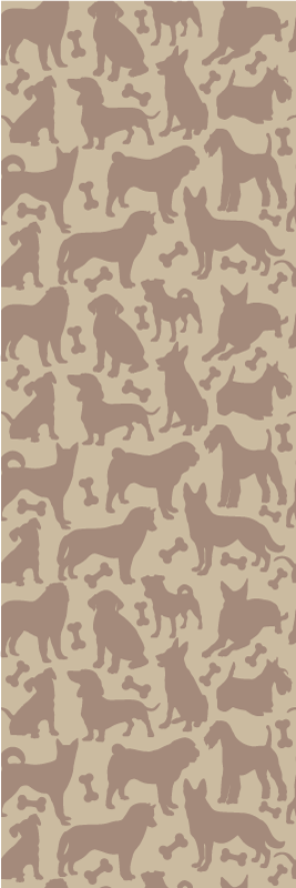 Tappeto vinile camera da letto motivo cani senza giunture - TenStickers