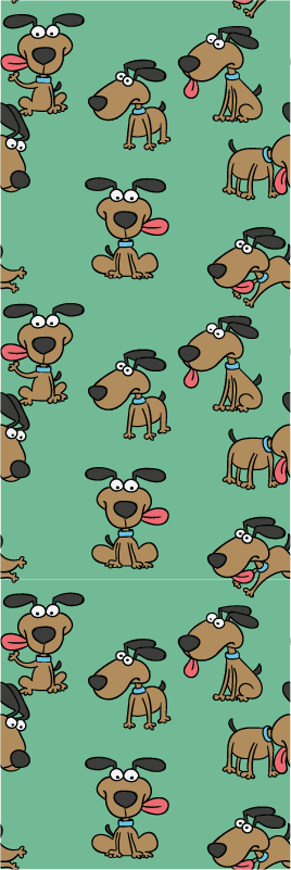 Tappeto vinile camera da letto stile fumetto cane divertente - TenStickers
