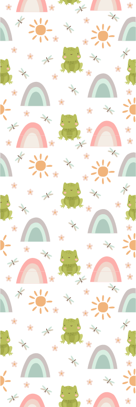 Tappeto vinile camera da letto design rana tropicale - TenStickers