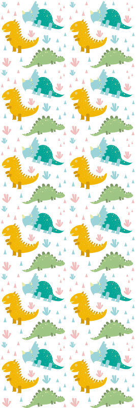Tappeto vinile camera da letto motivo dinosauri adorabili - TenStickers