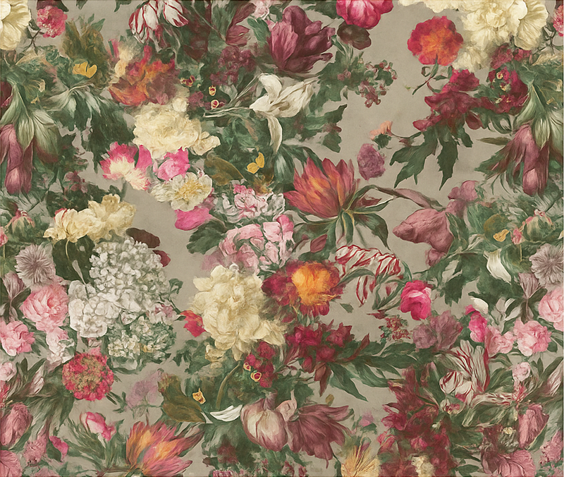 Tappeto vinile camera da letto fiori vintage - TenStickers