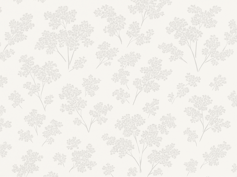 Tappeto vinile camera da letto fiori bianchi semplici - TenStickers