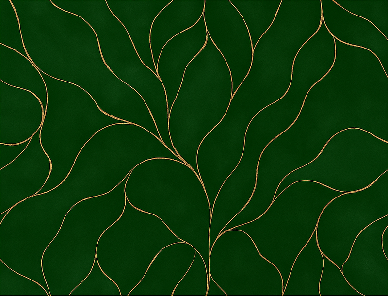 Tappeto vinile camera da letto texture marmo verde e oro - TenStickers