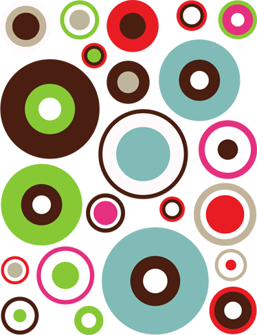 Tappeto vinile geometrico cerchi semplici - TenStickers