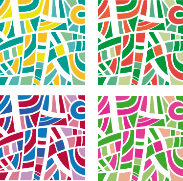 Tappeto vinile geometrico piastrelle multicolore - TenStickers