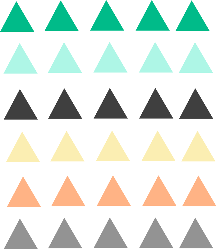 Tappeto vinile geometrico 30 triangoli per bambini - TenStickers
