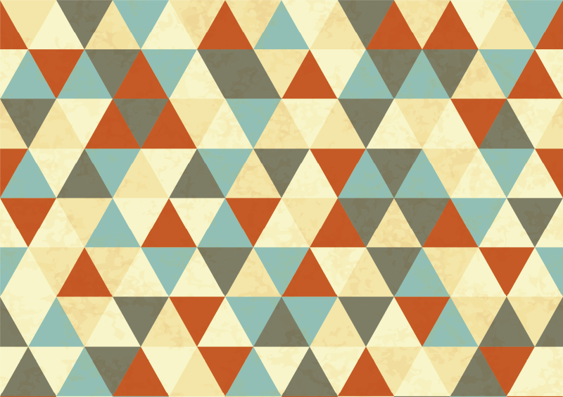Tappeto vinile geometrico motivo triangoli colorati - TenStickers