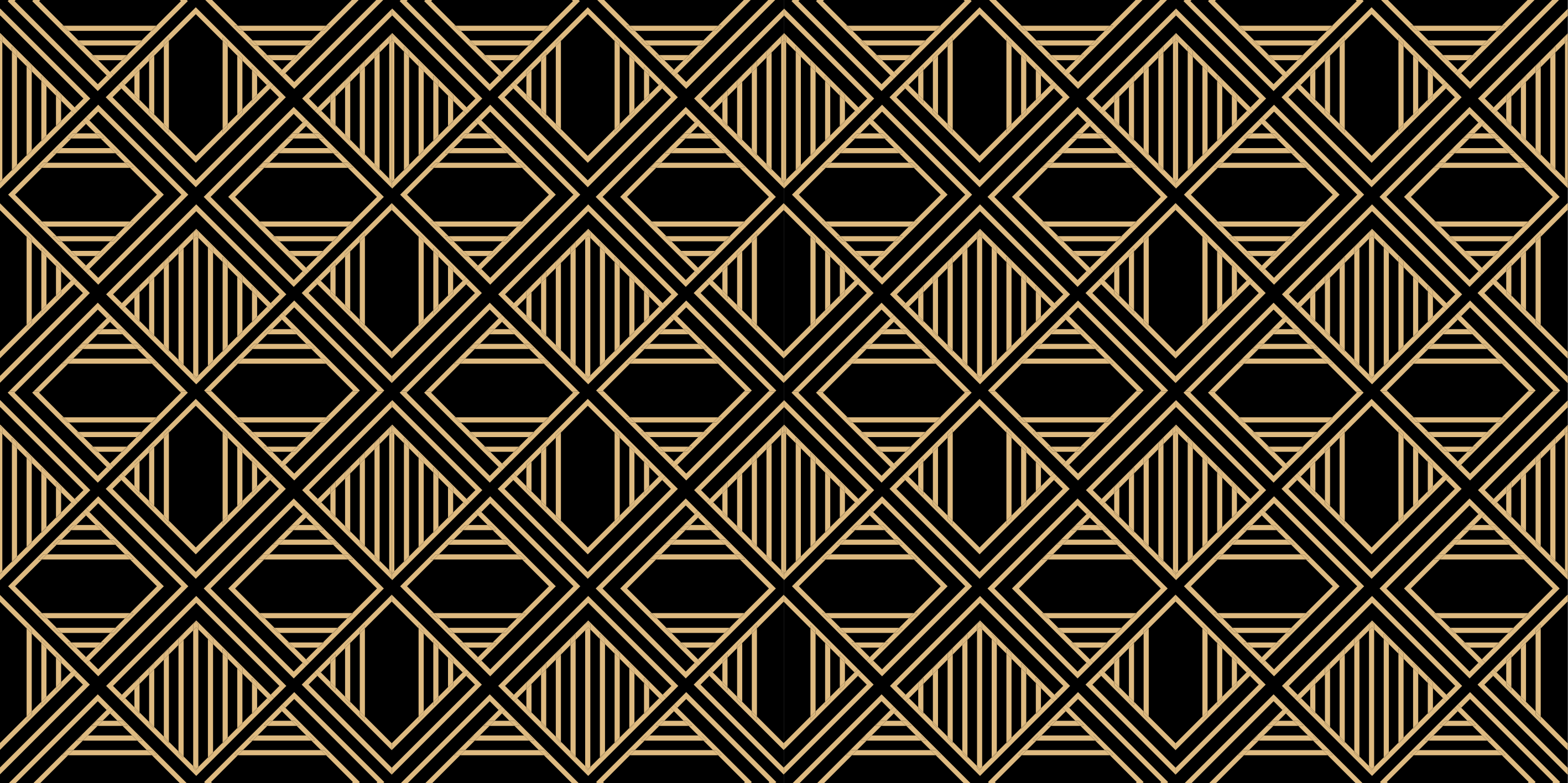 Tappeto vinile geometrico stile art deco gatsby - TenStickers