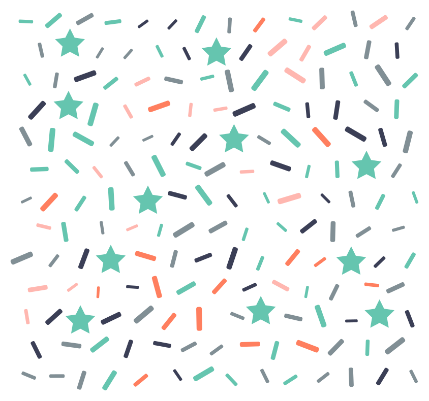 Tappeto vinile geometrico stelle e glitter confetti - TenStickers