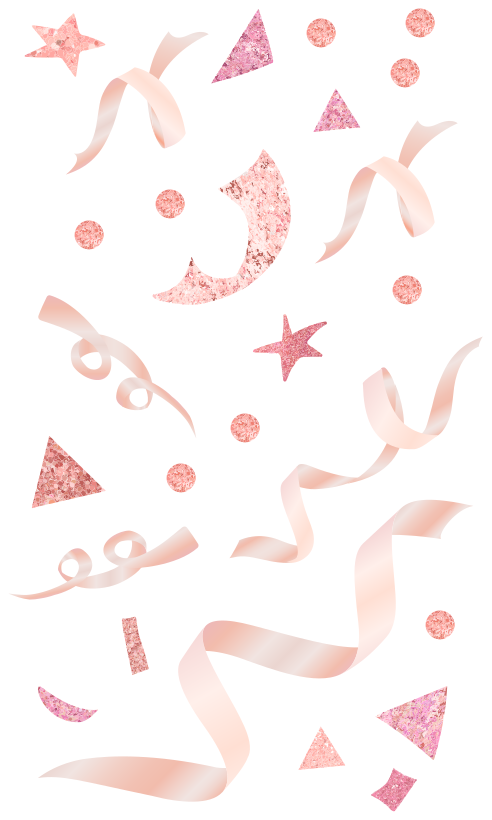 Tappeto vinile geometrico confetti rosa chiaro - TenStickers