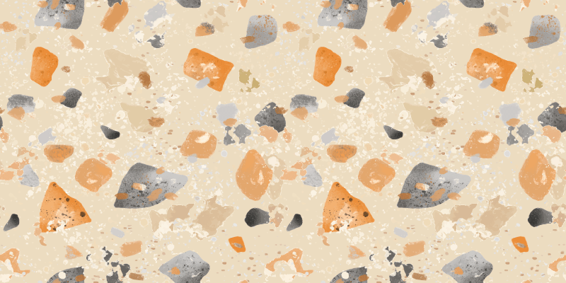 Tappeto vinile geometrico motivo terrazzo monocromatico - TenStickers